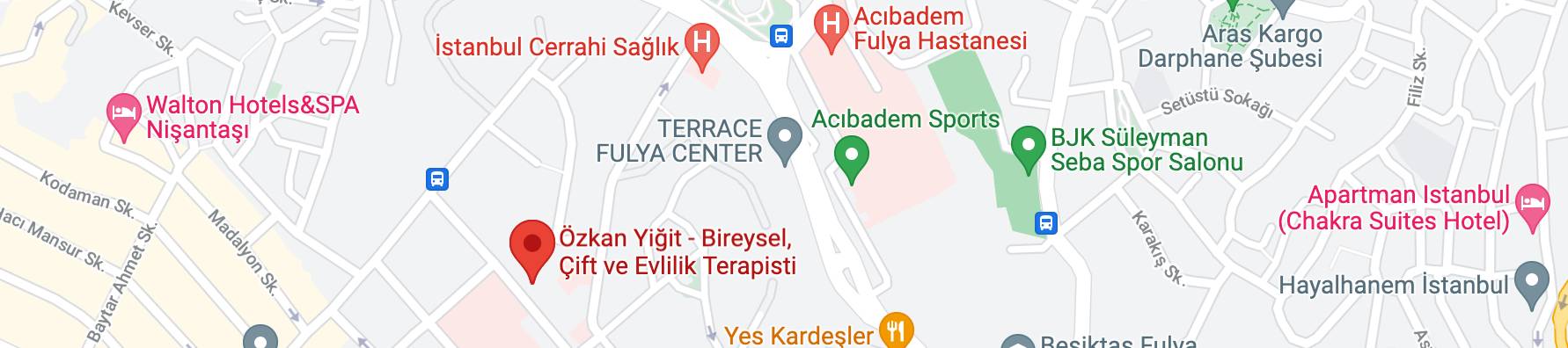 Şişli Uzman Klinik Psikolog Özkan Yiğit Konum